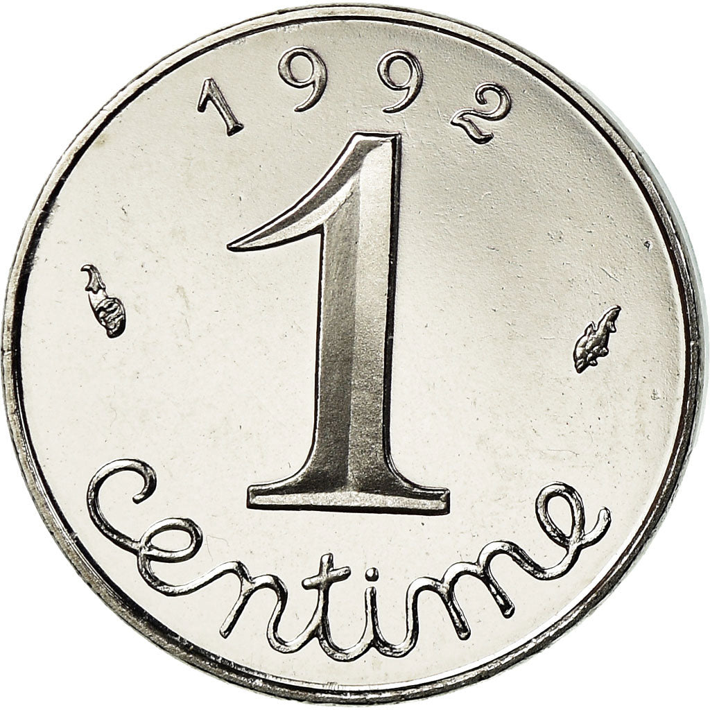 Coin, France, Épi, Centime, 1992, Paris, BE, MS(65-70), Stainless Steel,KM 928