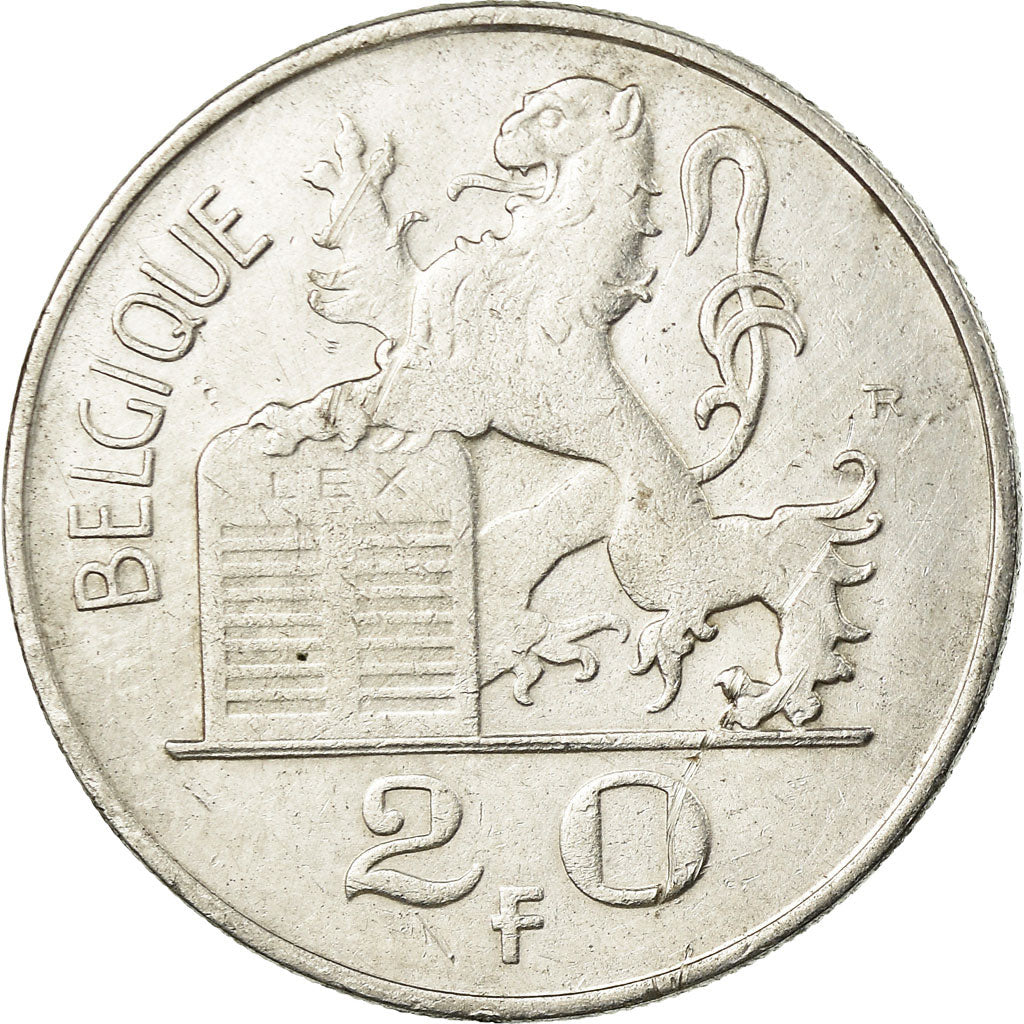 Coin, Belgium, 20 Francs, 20 Frank, 1950, EF(40-45), Silver, KM:140.1
