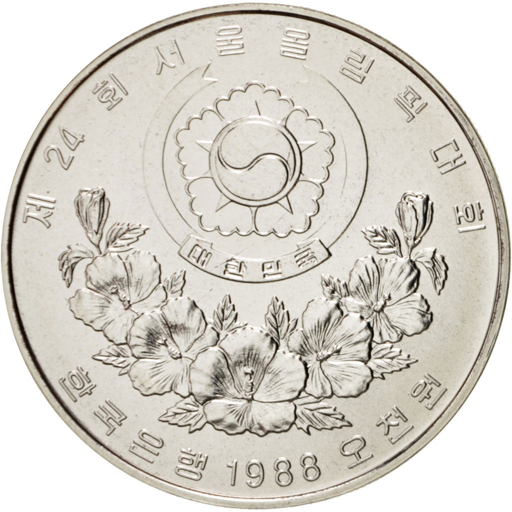 KOREA-SOUTH, 5000 Won, 1988, KM #70, MS(63), Silver, 32, 16.70