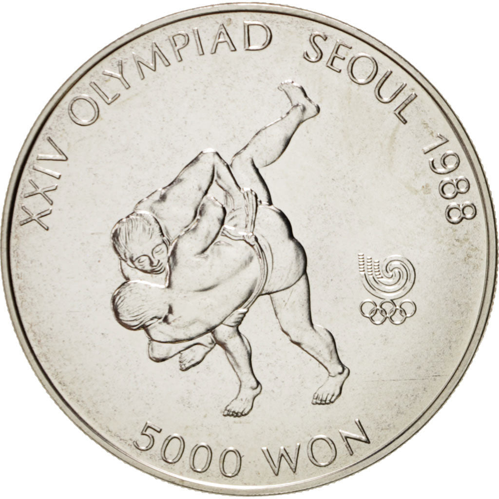 KOREA-SOUTH, 5000 Won, 1988, KM #70, MS(63), Silver, 32, 16.70