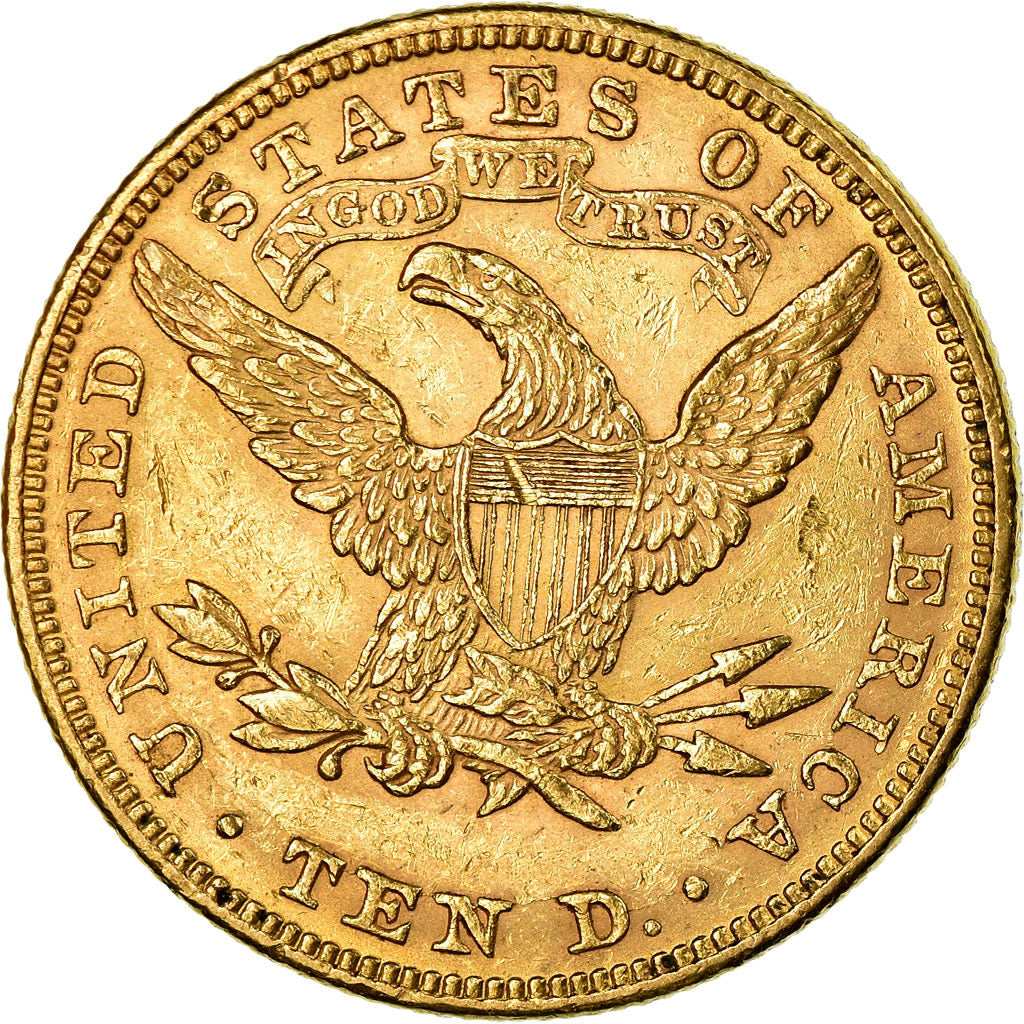 Coin, United States, Coronet Head, $10, 1893,Philadelphia, AU(50-53),Gold,KM 102