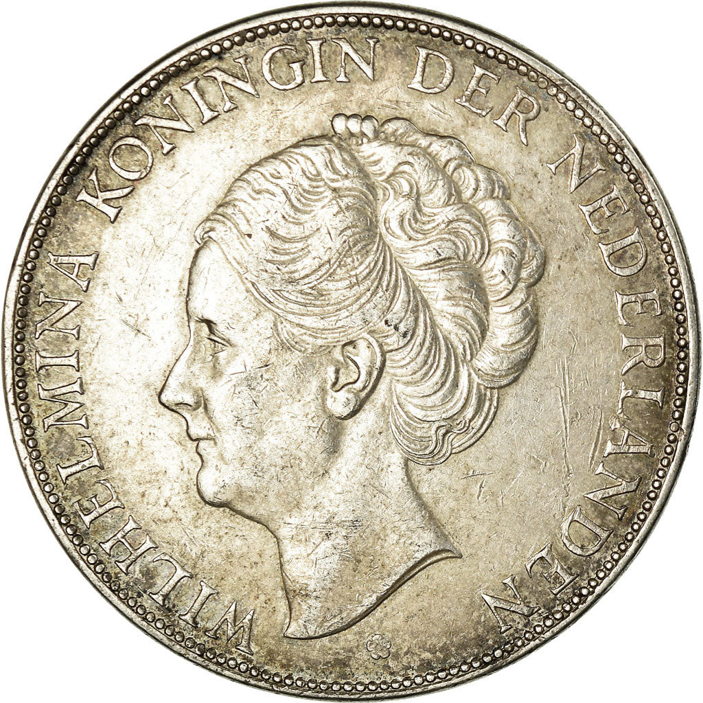 Coin, Netherlands, Wilhelmina I, 2-1/2 Gulden, 1931, EF(40-45), Silver, KM:165