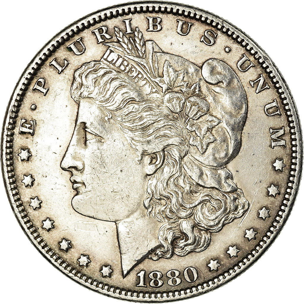 Coin, United States, Morgan Dollar, 1880, Philadelphia, AU(50-53), KM 110