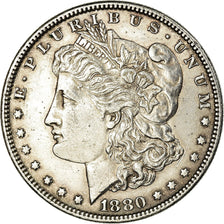 Coin, United States, Morgan Dollar, 1880, Philadelphia, AU(50-53), KM 110