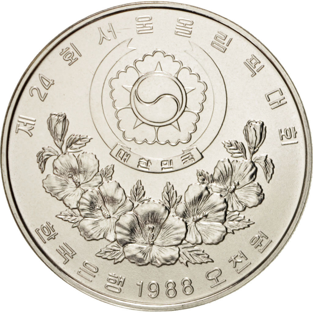 KOREA-SOUTH, 5000 Won, 1988, KM #71, MS(63), Silver, 32, 16.70