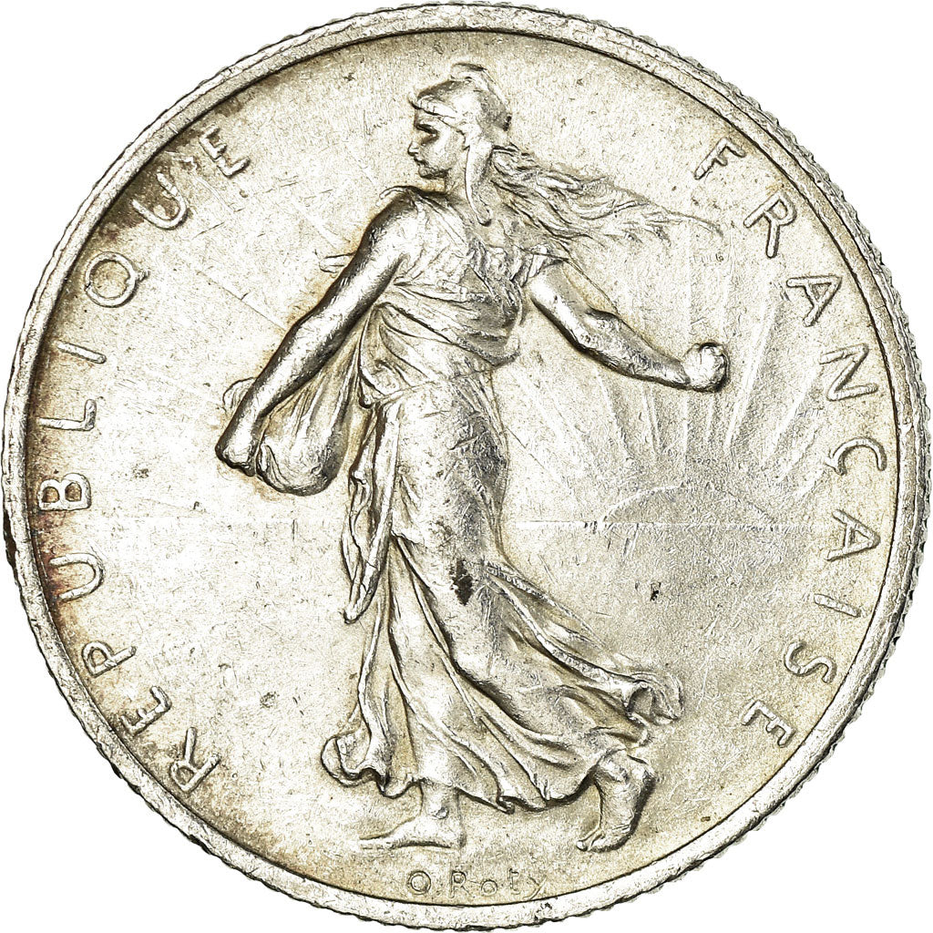 Coin, France, Semeuse, 2 Francs, 1914, Castelsarrasin, AU(50-53), Silver