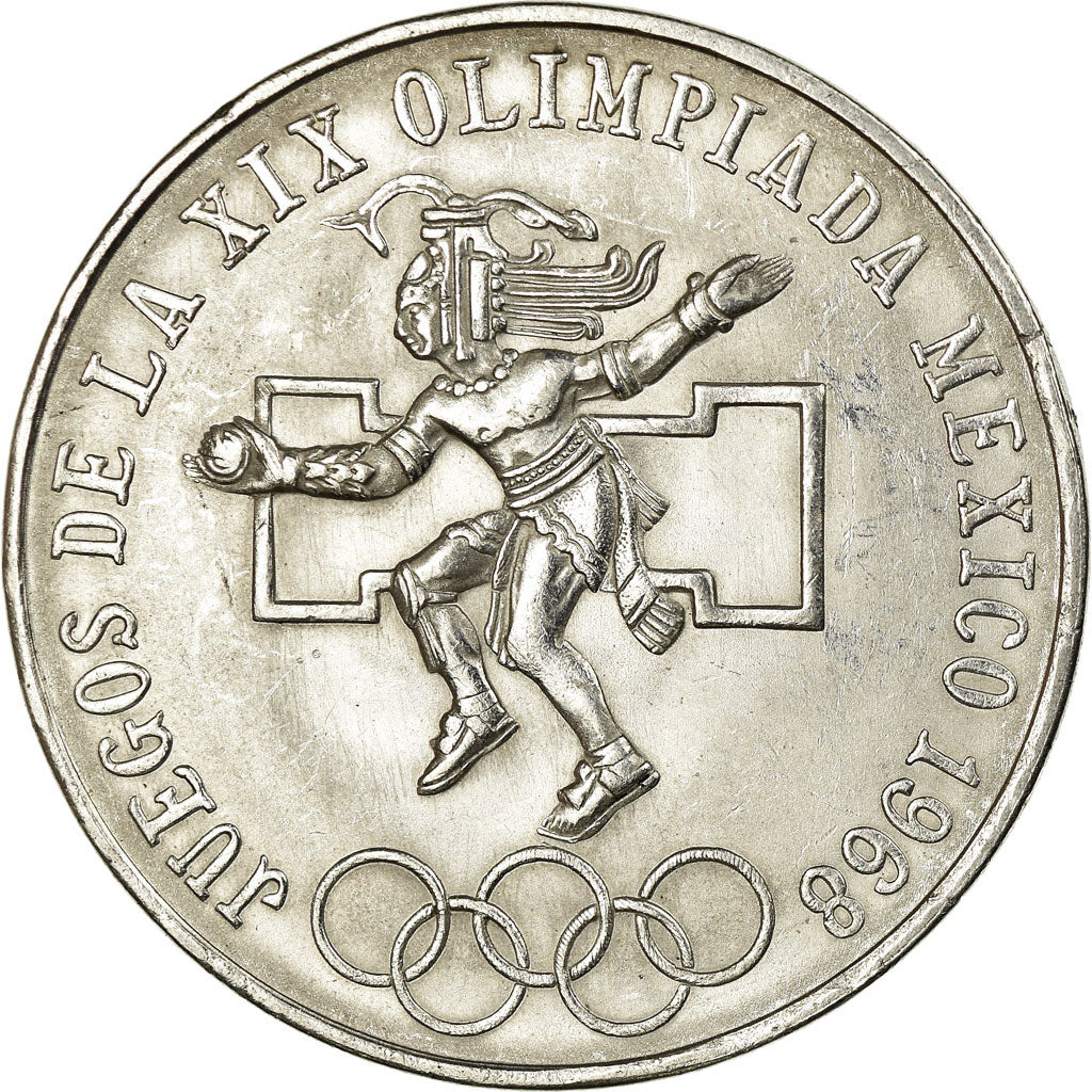 Coin, Mexico, 25 Pesos, 1968, Mexico City, AU(50-53), Silver, KM:479.1