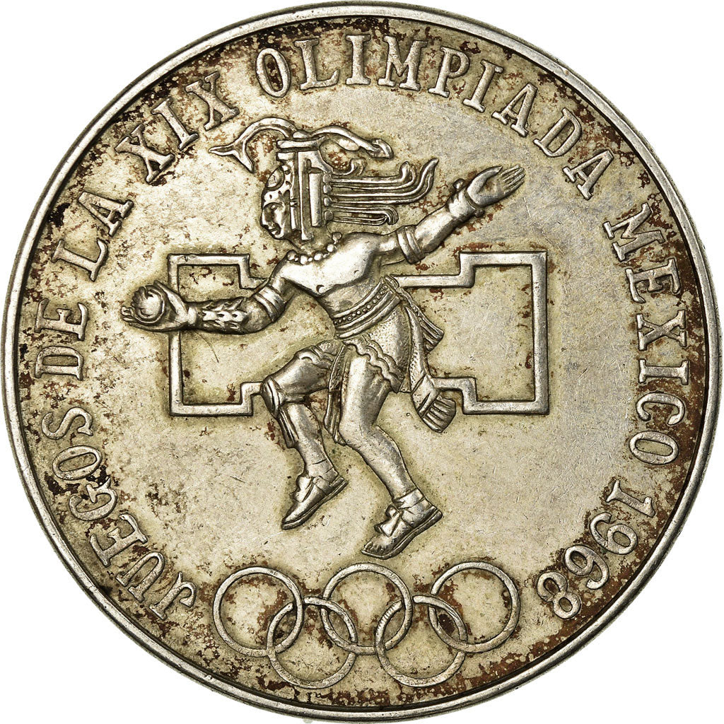 Coin, Mexico, 25 Pesos, 1968, Mexico City, AU(50-53), Silver, KM:479.1