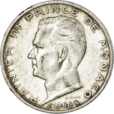 Coin, Monaco, Rainier III, 5 Francs, 1966, AU(50-53), Silver, KM:141, Gadoury:MC