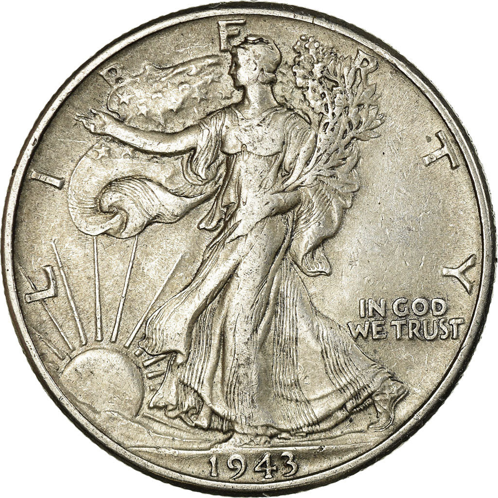 Monnaie, États-Unis, Walking Liberty Half Dollar, 1943, Philadelphie, EF(40-45)