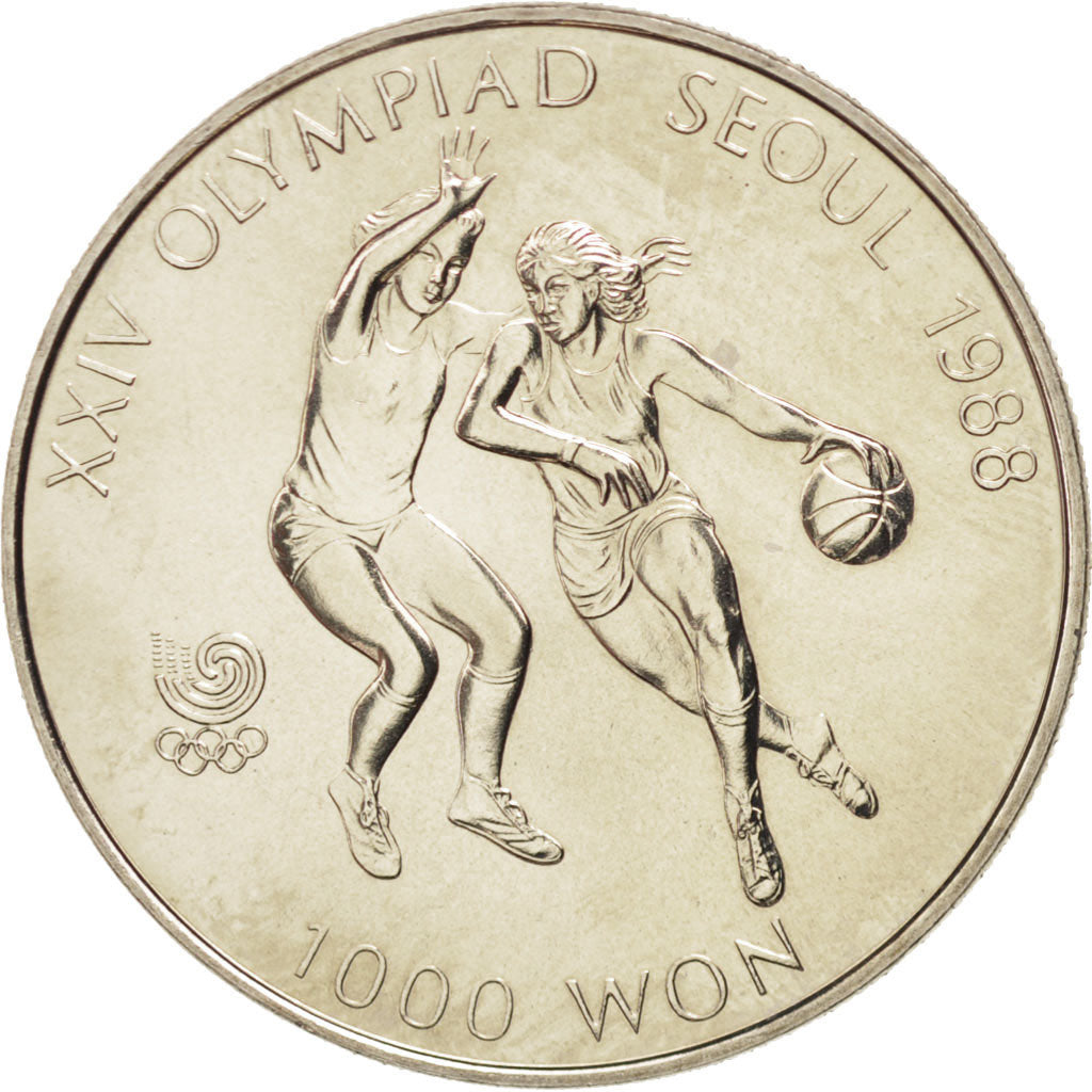 COREA DEL SUD, 1000 Won, 1986, SPL, Rame-nichel, KM:46