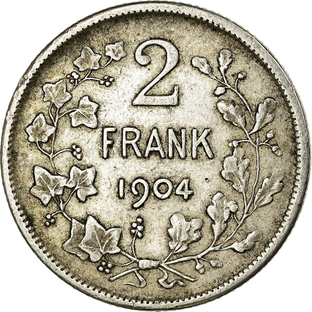 Coin, Belgium, 2 Francs, 2 Frank, 1904, EF(40-45), Silver, KM:59