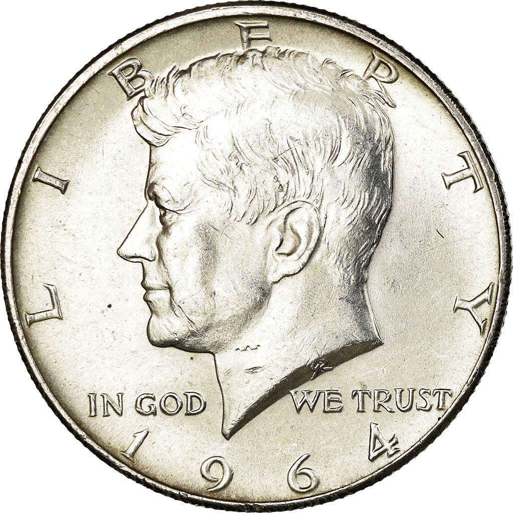 Coin, United States, Kennedy Half Dollar, 1964, Philadelphia, MS(60-62),KM 202