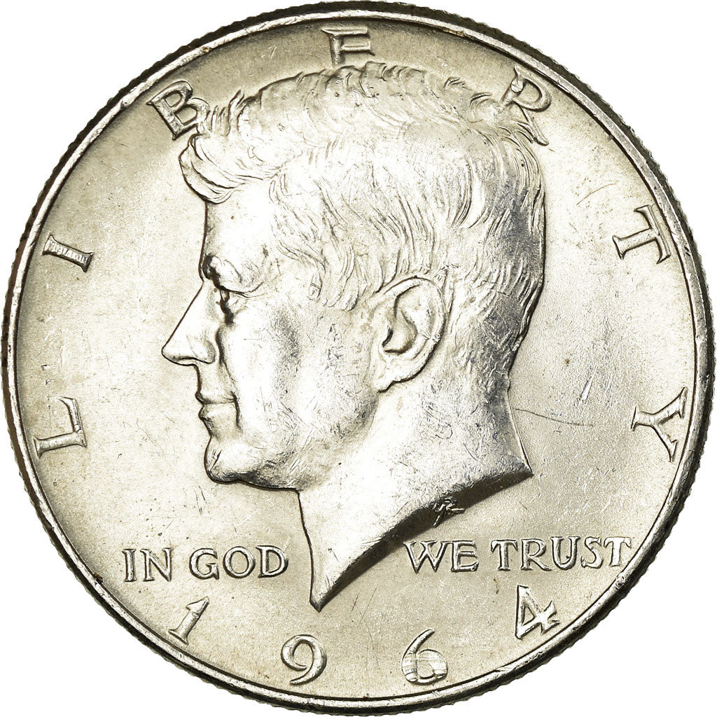 Coin, United States, Kennedy Half Dollar, 1964, Denver, AU(55-58), KM 202