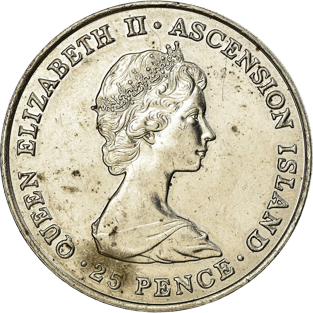 Coin, Ascension Island, 25 Pence, Crown, 1981, Pobjoy Mint, AU(50-53)