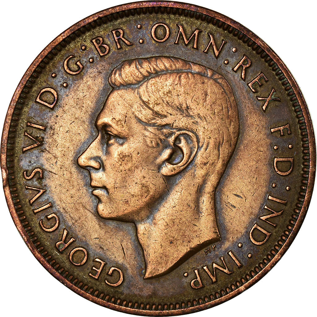Coin, Great Britain, George VI, Penny, 1937, EF(40-45), Bronze, KM:845
