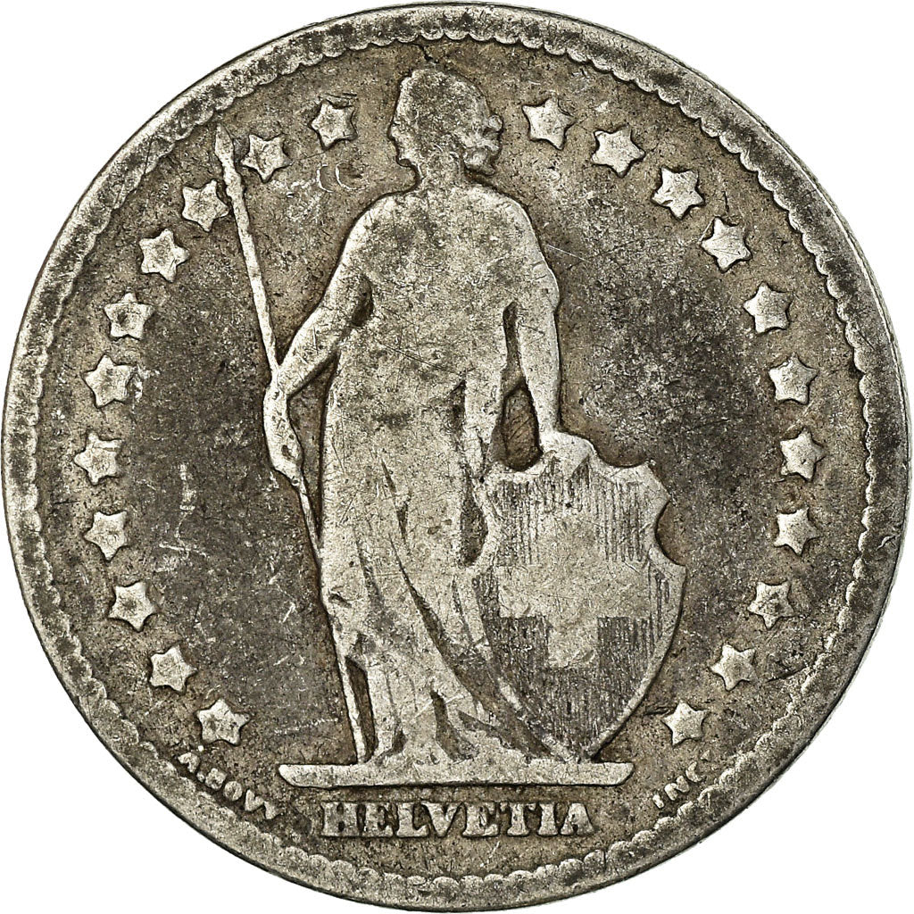 Coin, Switzerland, Franc, 1876, Bern, F(12-15), Silver, KM:24