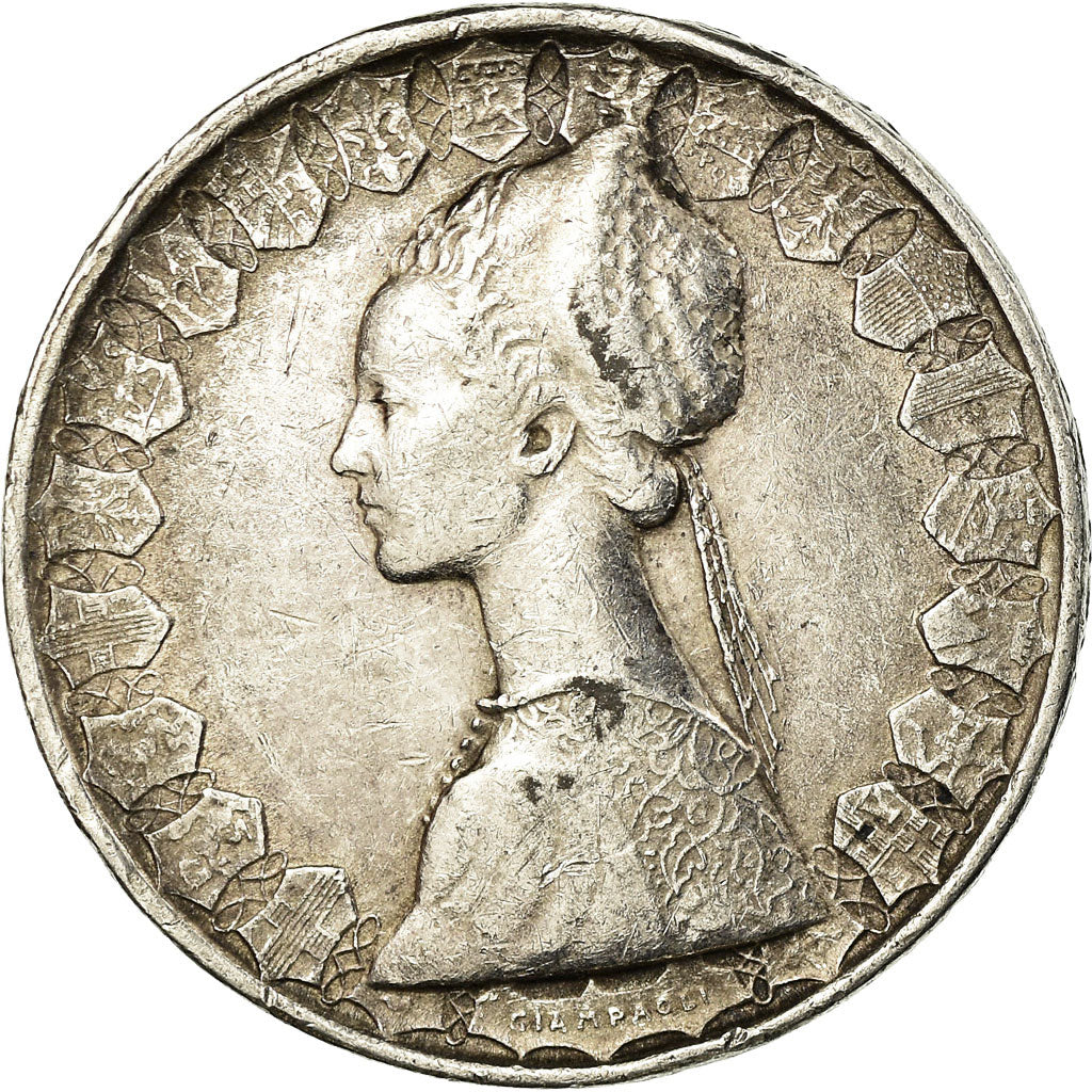 Coin, Italy, 500 Lire, 1958, Rome, VF(30-35), Silver, KM:98