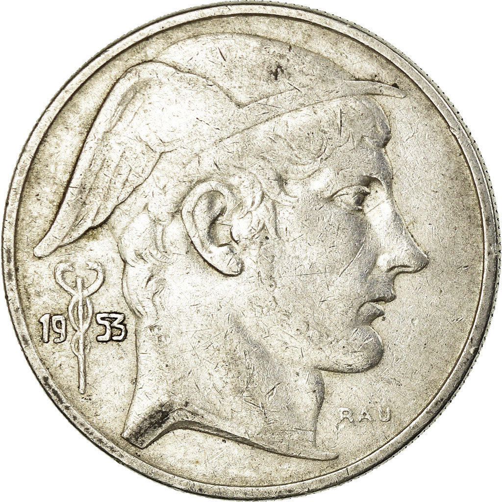 Coin, Belgium, 20 Francs, 20 Frank, 1953, EF(40-45), Silver, KM:141.1