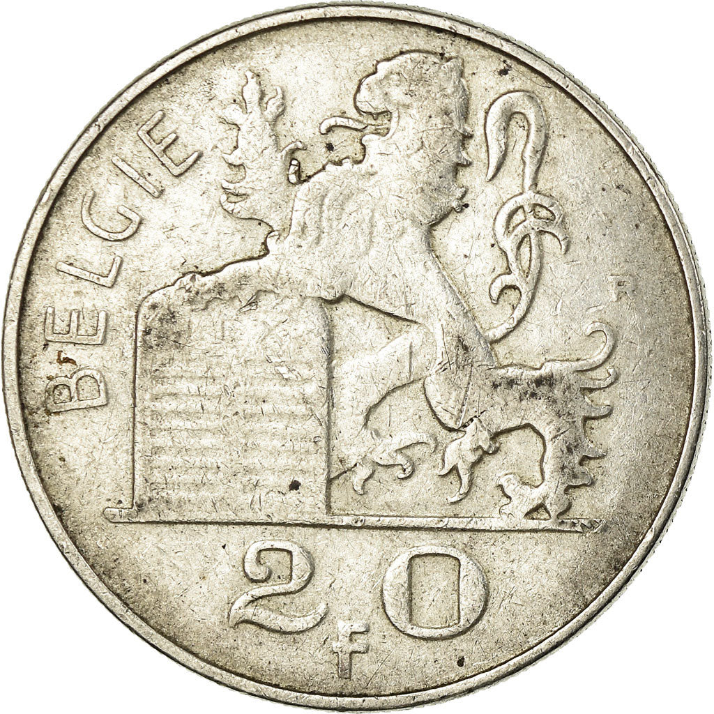 Coin, Belgium, 20 Francs, 20 Frank, 1953, EF(40-45), Silver, KM:141.1