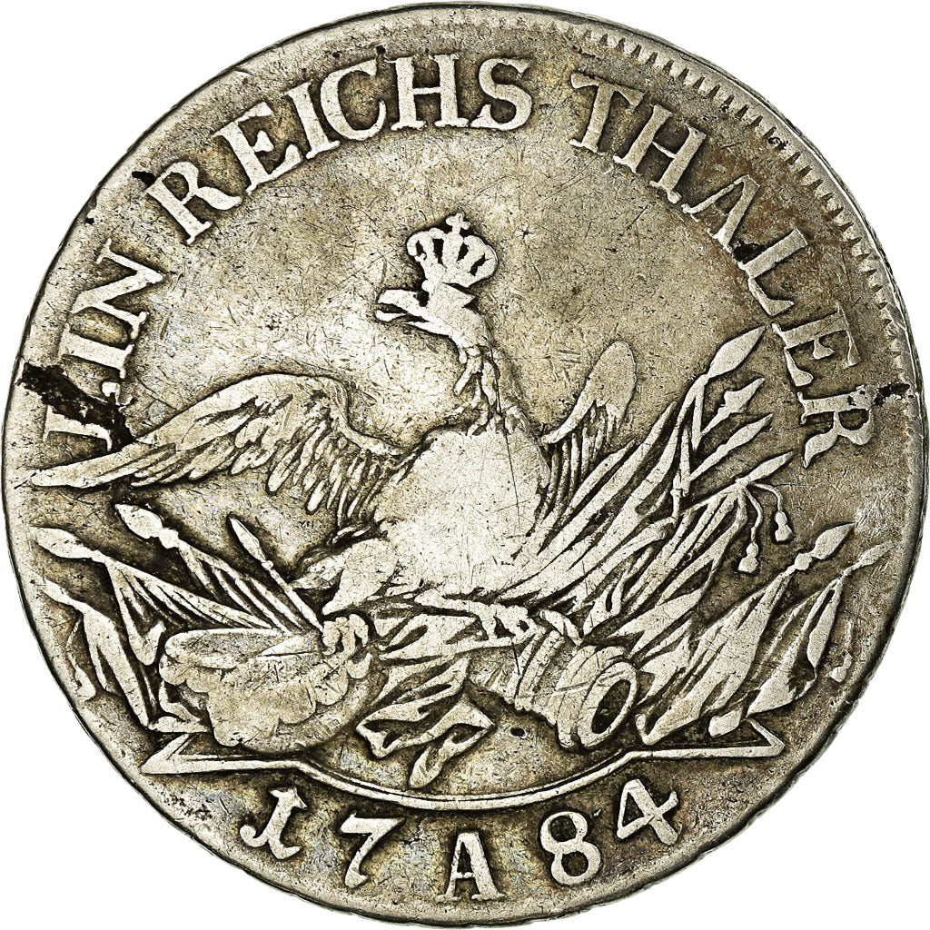 Coin, German States, PRUSSIA, Friedrich II, Thaler, 1784, Berlin, VF(20-25)