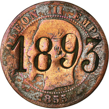 Coin, France, Napoleon III, 5 Centimes, 1855, Paris, Satirique, VG(8-10)