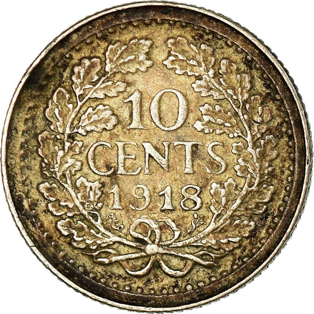 Coin, Netherlands, Wilhelmina I, 10 Cents, 1913, EF(40-45), Silver, KM:145