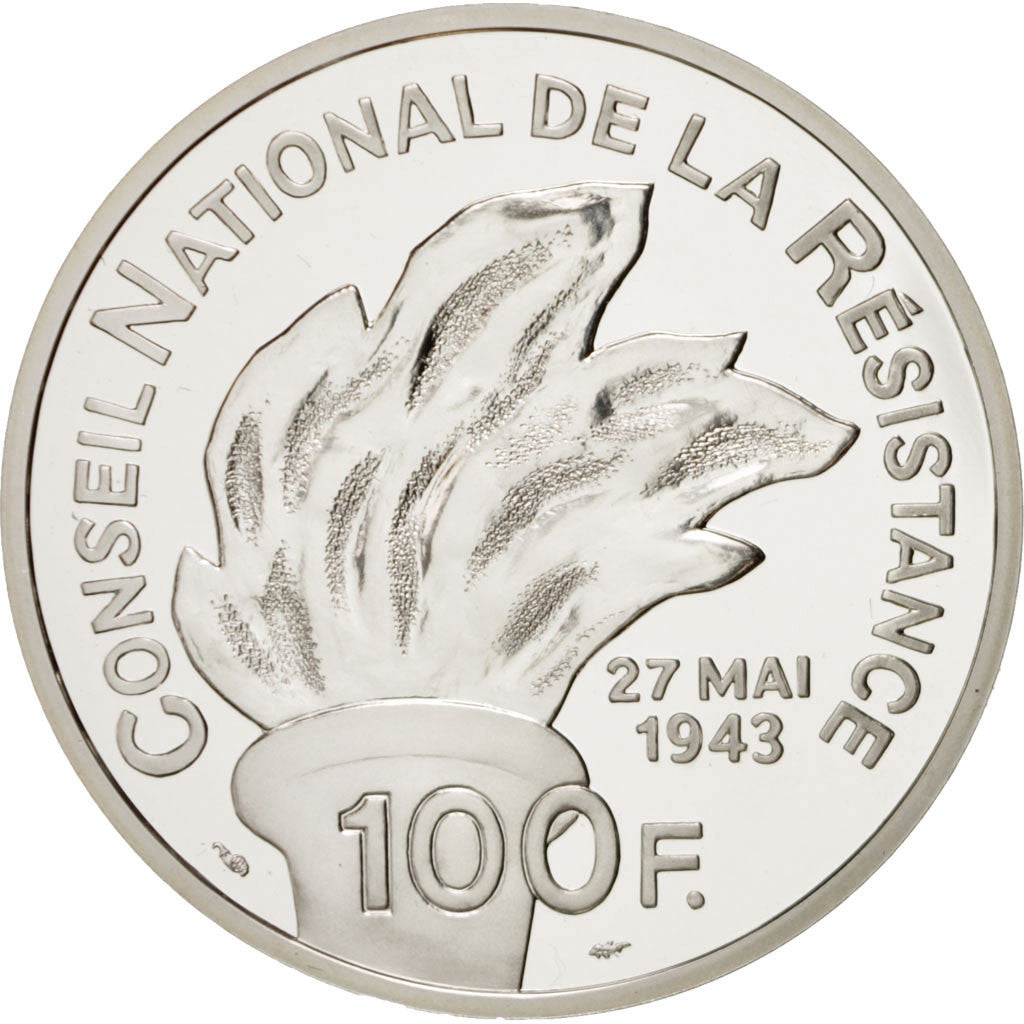 FRANCE, 100 Francs, 1993, KM #1023, MS(65-70), Silver, 22.20