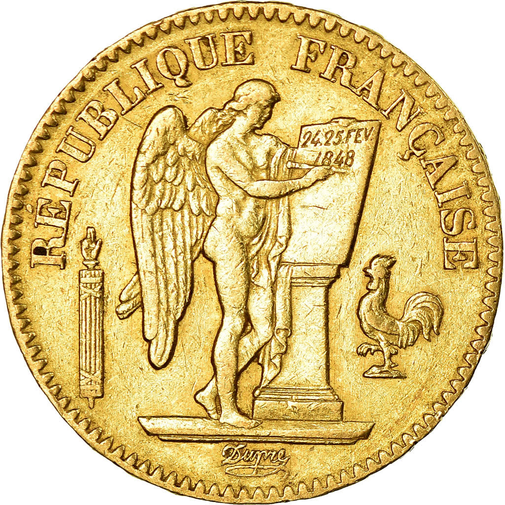 Coin, France, Génie, 20 Francs, 1849, Paris, EF(40-45), Gold, KM:757