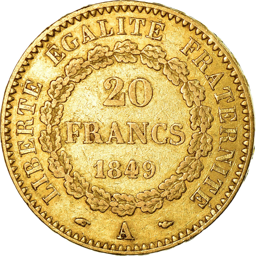Coin, France, Génie, 20 Francs, 1849, Paris, EF(40-45), Gold, KM:757