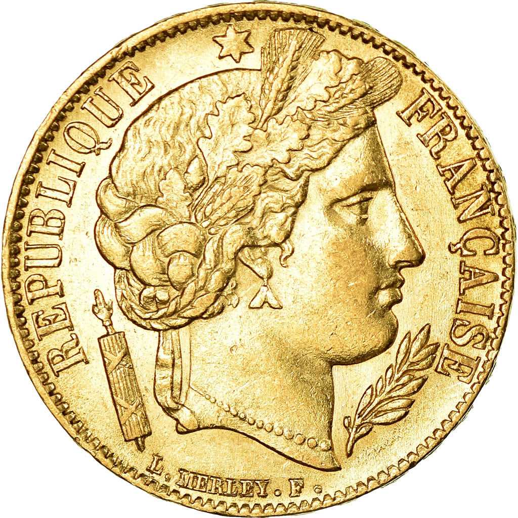 Coin, France, Cérès, 20 Francs, 1851, Paris, AU(50-53), Gold, KM:762