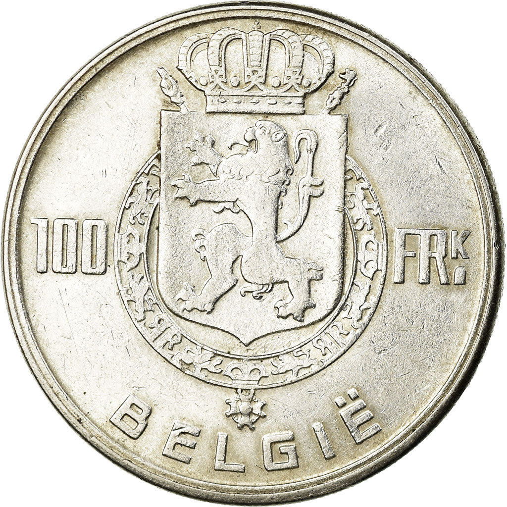Coin, Belgium, 100 Francs, 100 Frank, 1949, EF(40-45), Silver, KM:139.1