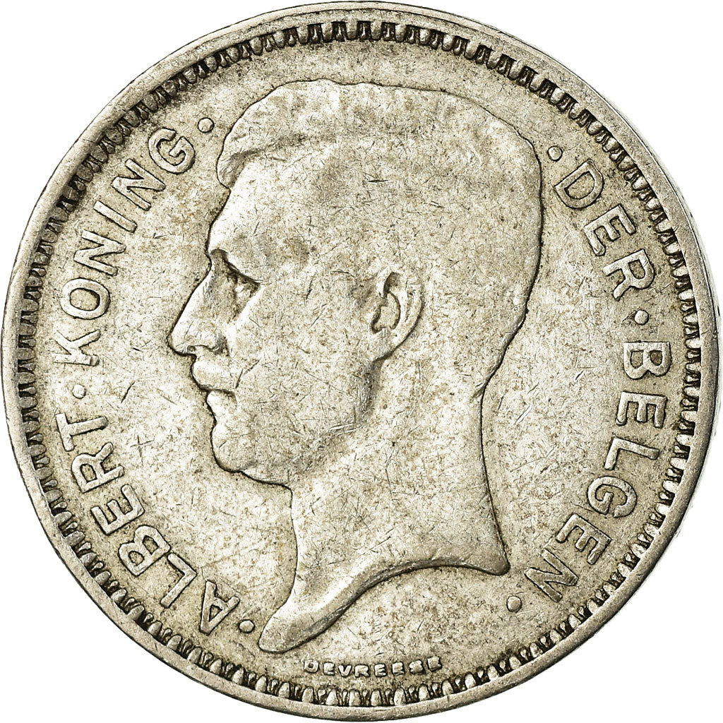 Coin, Belgium, 20 Francs, 20 Frank, 1934, EF(40-45), Silver, KM:103.1