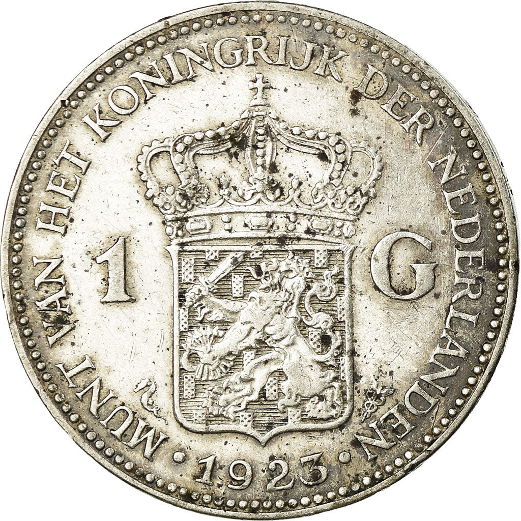 Coin, Netherlands, Wilhelmina I, Gulden, 1923, EF(40-45), Silver, KM:161.1