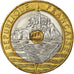 Coin, France, Mont Saint Michel, 20 Francs, 1995, AU(50-53), Tri-Metallic