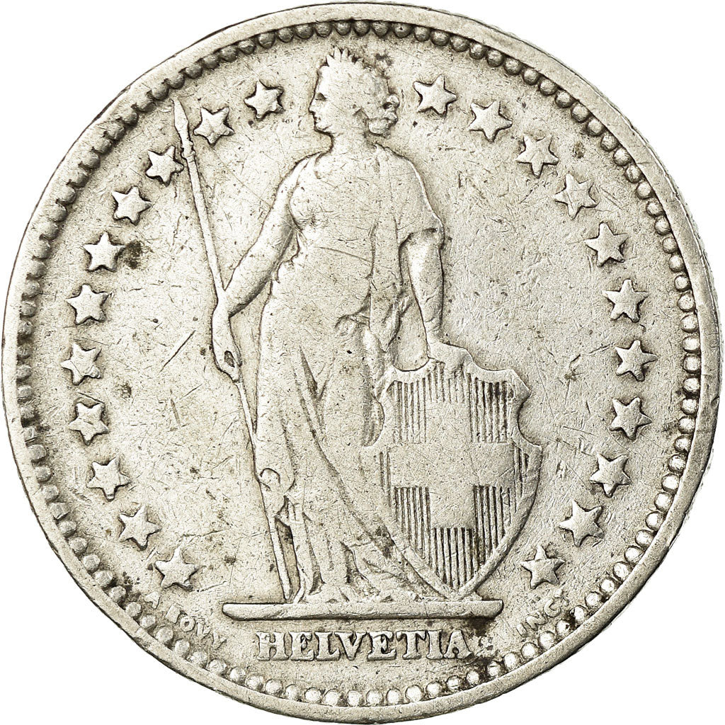 Coin, Switzerland, 2 Francs, 1894, Bern, VF(20-25), Silver, KM:21
