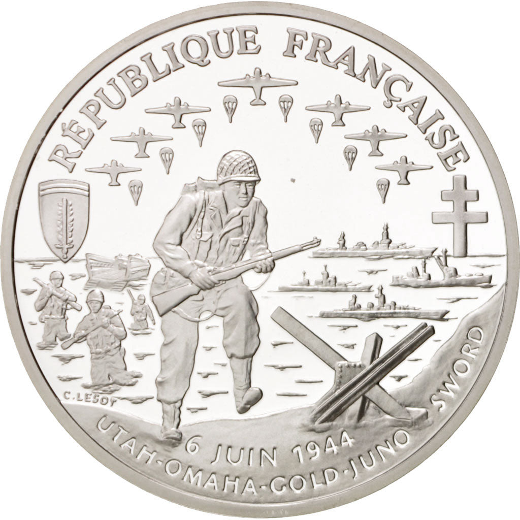 FRANCE, Franc, 1993, KM #1014, MS(65-70), Silver, 22.20