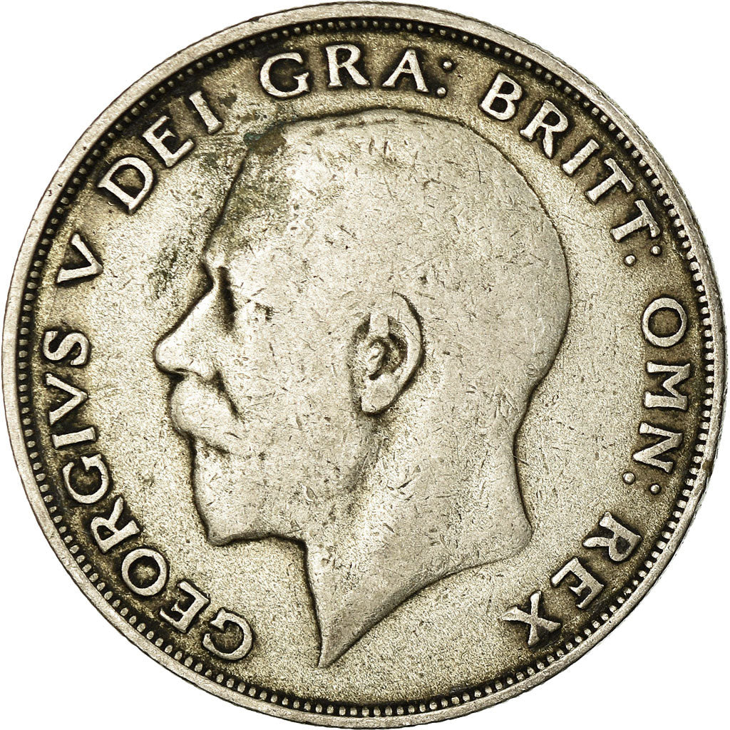 Coin, Great Britain, George V, 1/2 Crown, 1921, VF(30-35), Silver, KM:818.1a