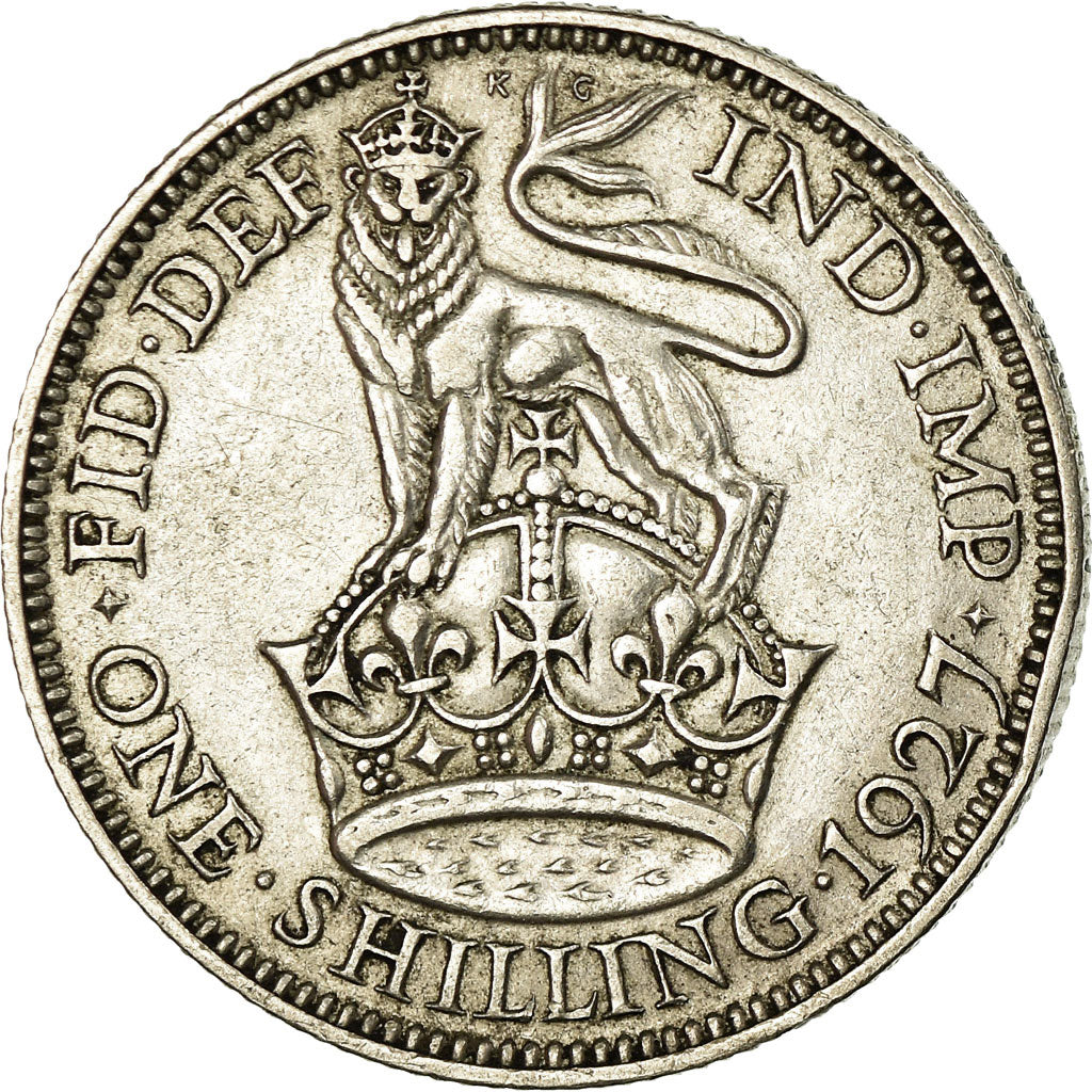 Coin, Great Britain, George V, Shilling, 1927, EF(40-45), Silver, KM:833