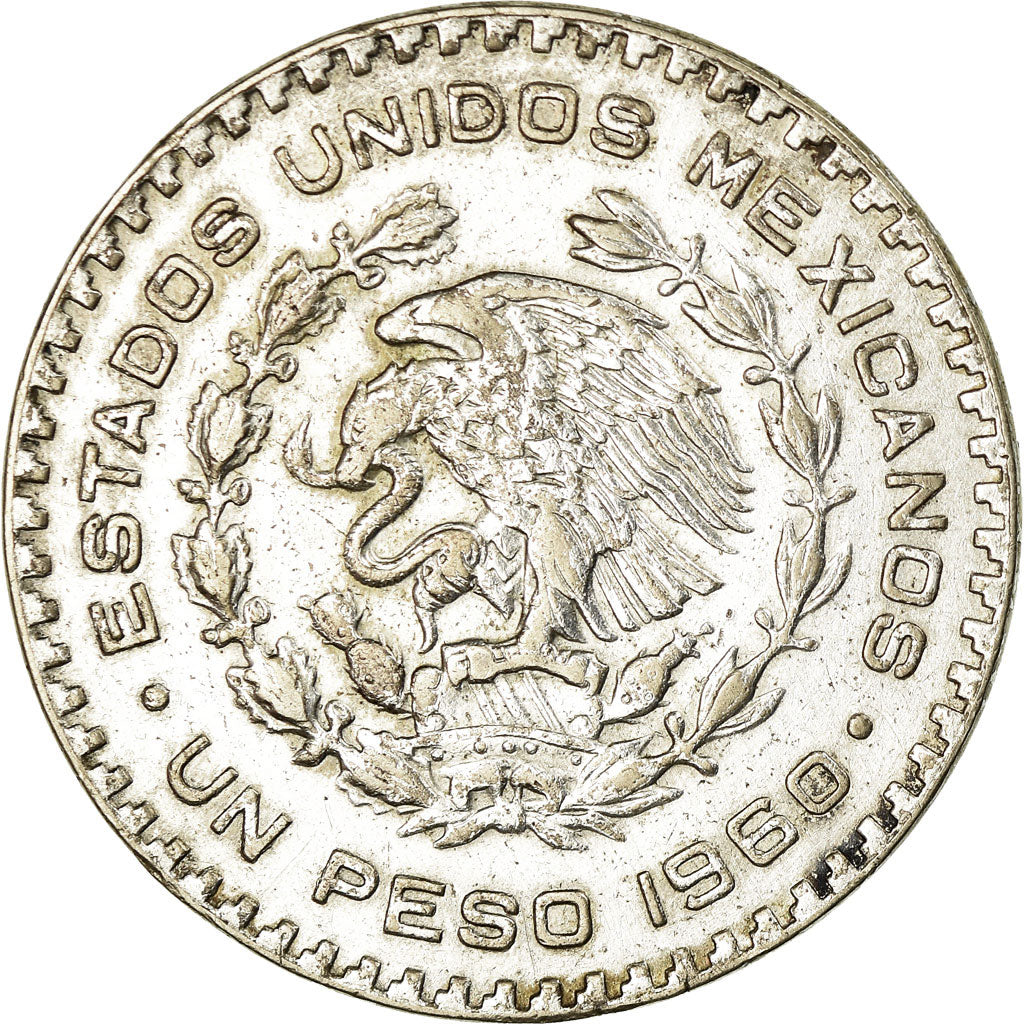 Monnaie, Mexique, Peso, 1960, Mexico City, TTB+, Argent, KM:459