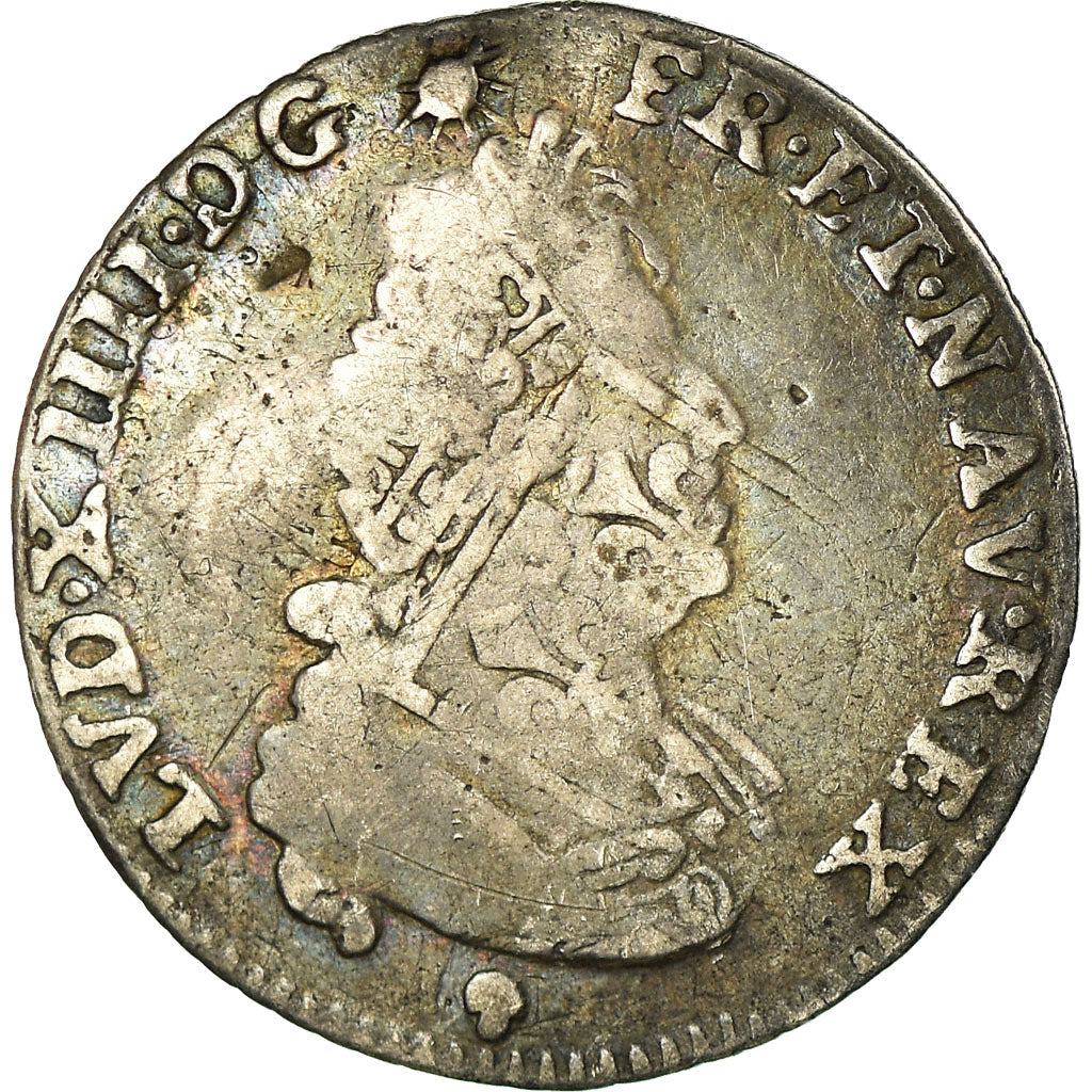 Moneta, Francia, Louis XIV, 1/12 Écu aux palmes, 1697, Toulouse, MB