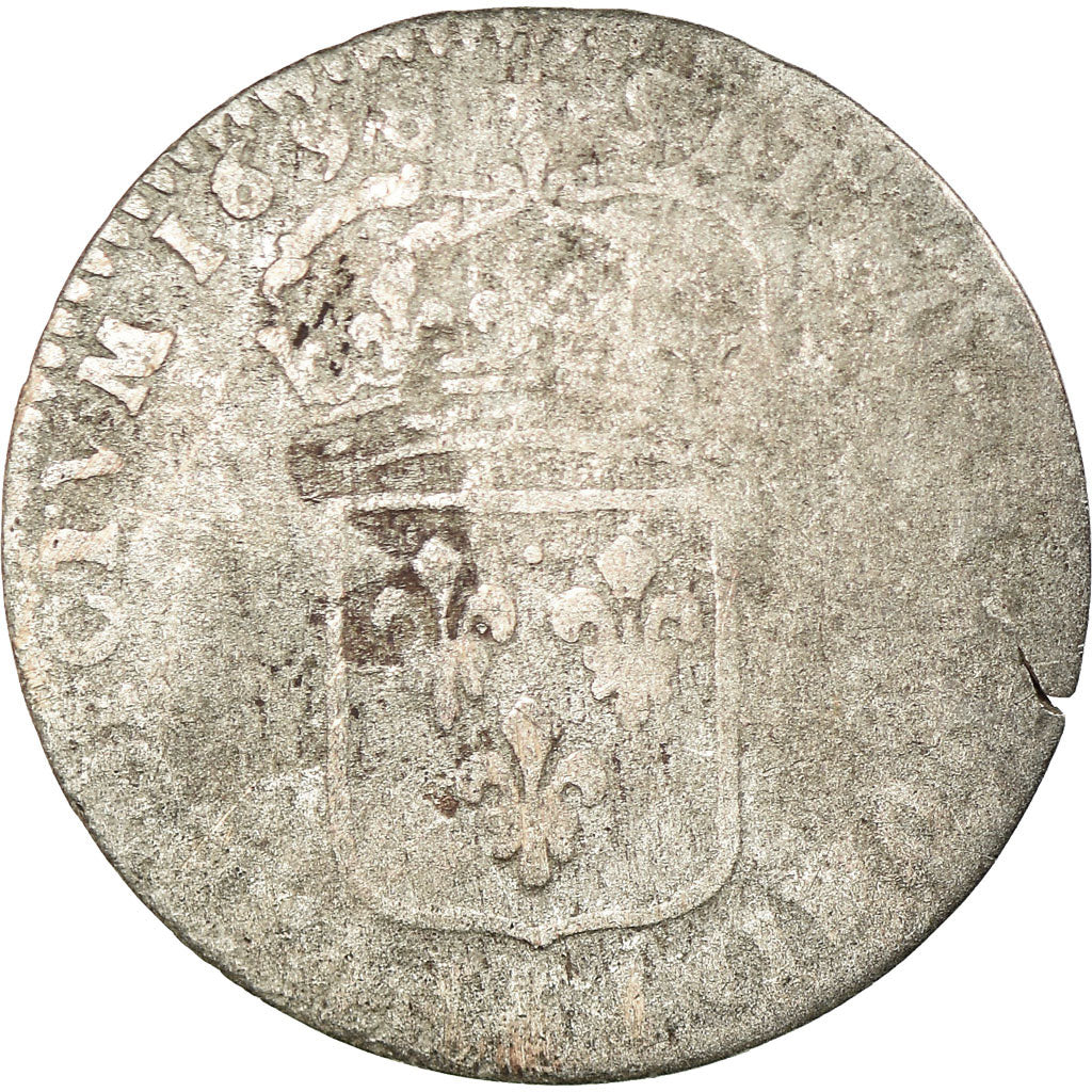 Monnaie, France, Louis XIV, Sol de 15 deniers ou quinzain,1698, Lille, B