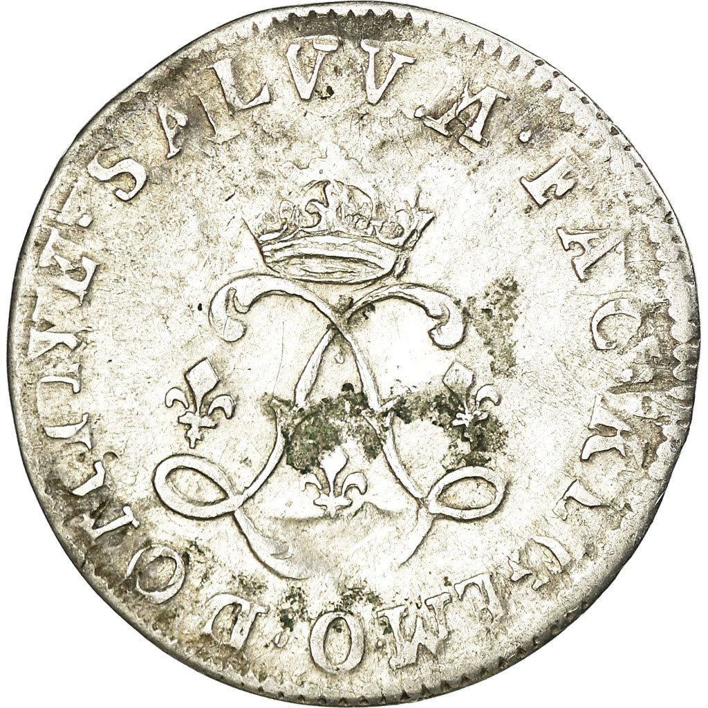 Monnaie, France, Louis XIV, 4 Sols aux 2 L, 1691, Riom, TB+, Gad 106
