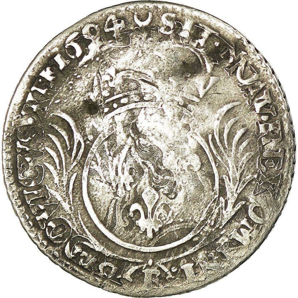 Moeda, França, Lous XIV, 1/12 ECU, 10 Sols, 1694, Tours, VF(20-25), Gadoury:119