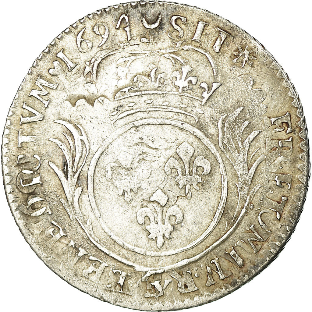 Coin, France, Louis XIV, 1/12 Écu aux palmes, 1694, Amiens, VF(30-35)