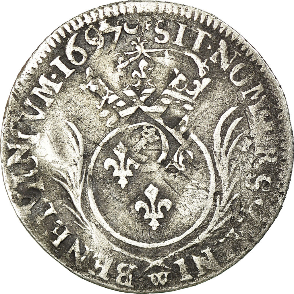 Münze, Frankreich, Louis XIV, 1/12 Écu aux palmes, 1697, Lille, S+