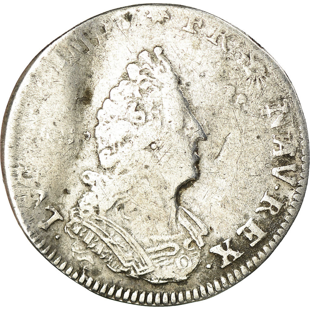 Moneta, Francia, Louis XIV, 1/12 Écu aux insignes, 1702, B+