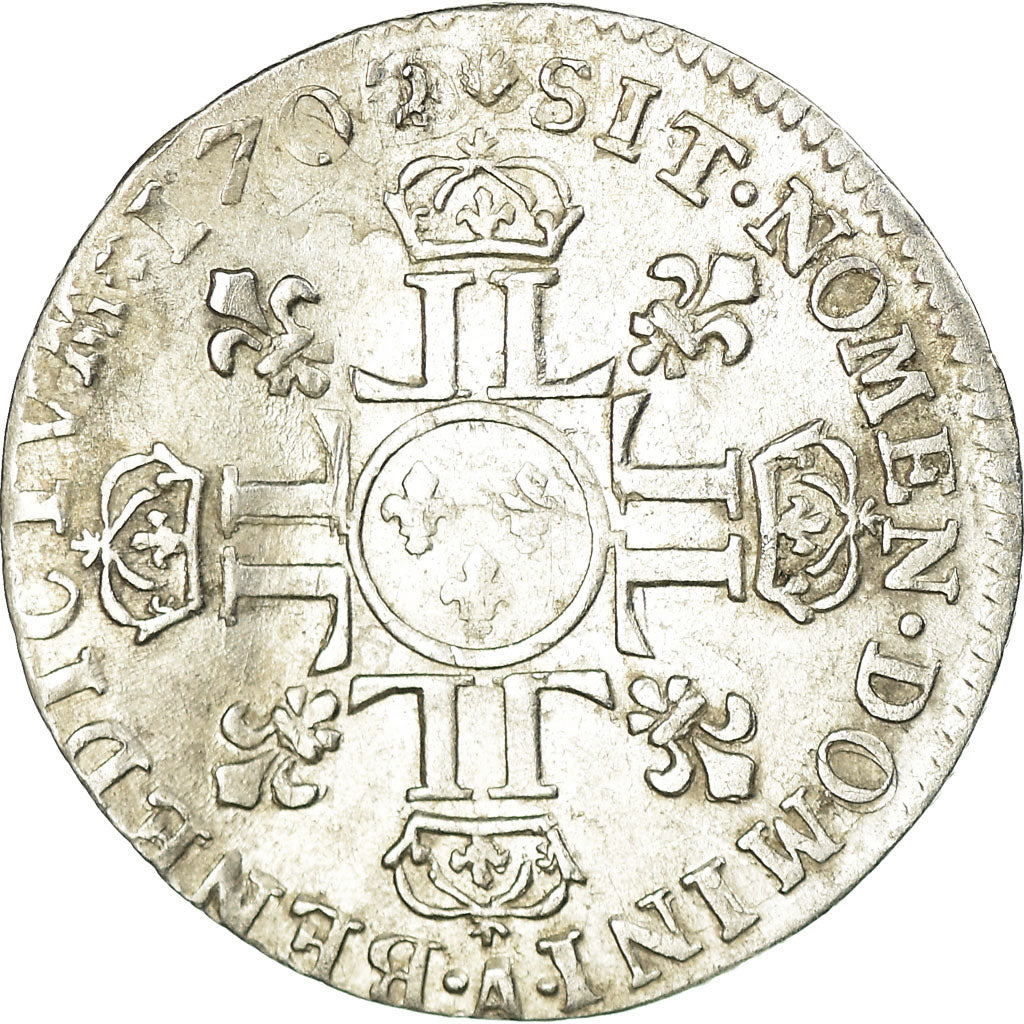 Moneda, Francia, Louis XIV, 1/12 Écu aux 8 L 2e type, 1705, Paris, BC+
