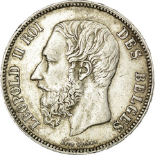 Coin, Belgium, Leopold II, 5 Francs, 5 Frank, 1868, EF(40-45), Silver, KM:24
