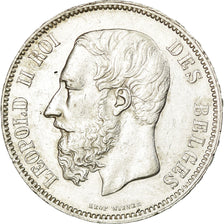 Monnaie, Belgique, Leopold II, 5 Francs, 5 Frank, 1875, TTB+, Argent, KM:24